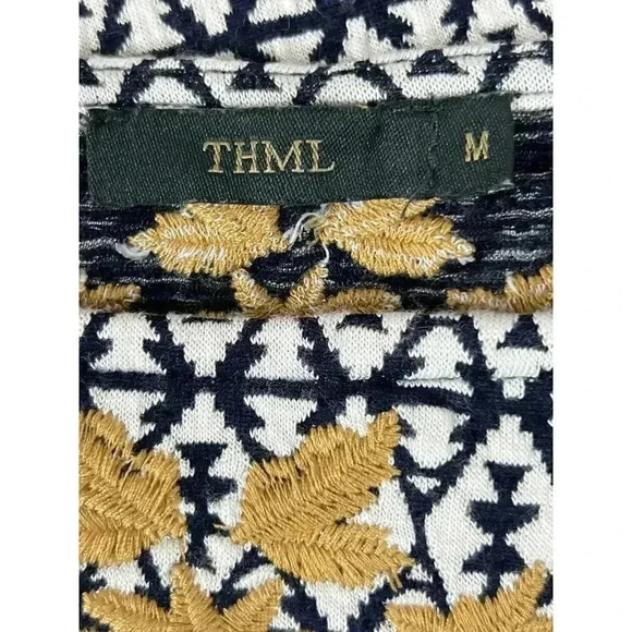 TMHL Embroidered 3/4 Sleeve Dress Size M - Picture 6 of 10